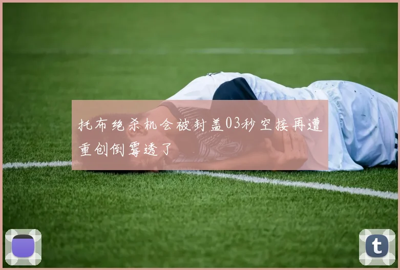 托布绝杀机会被封盖03秒空接再遭重创倒霉透了